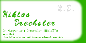 miklos drechsler business card